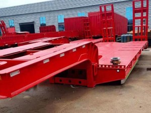 flatbed semi trailer with extension device