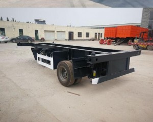 Lowbed 12 meters semi-trailer with drawbar