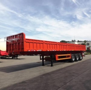 dropside semi-trailer with front wall