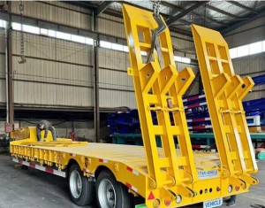 60 Tons Telescopic Lowbed Trailer