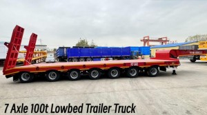 7 axle low loader trailer