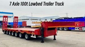 100 ton low bed truck trailer