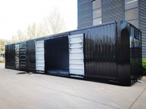 black van box semi trailer