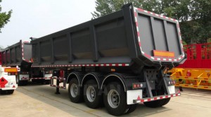 3 axle U shape dump trailer