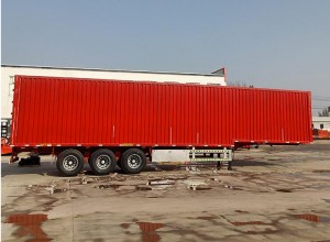 Heavy duty 13m 14m 15m 60-80tons van cargo semi-trailer