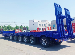 lowbed semi-trailer with extension device