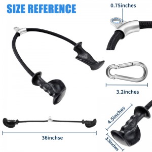 Ergonomic Triceps Rope with Rubber Handles-Pull-down Cable Machine Attachemnts