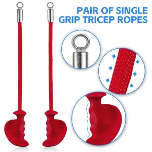 Single Grip Tricep Rope Cable Attachment （Red）