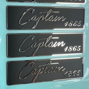 Custom stainless steel engraved logo plate self-adhesive painting metal plaque