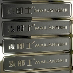 Custom stainless steel engraved logo plate self-adhesive painting metal plaque