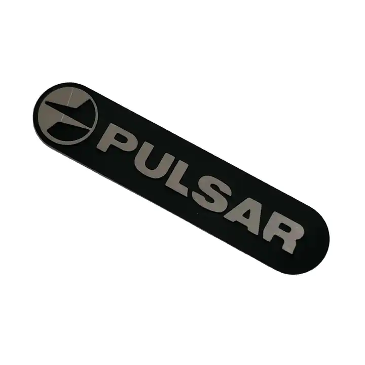 Pulsar chrome finish monogram sticker