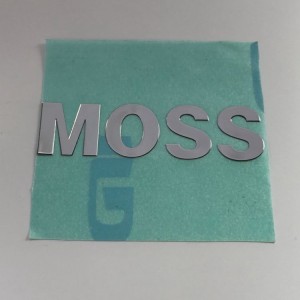 Metallic letters labels custom thin electroform nickel 3D logo transfer embossed decals metal stickers