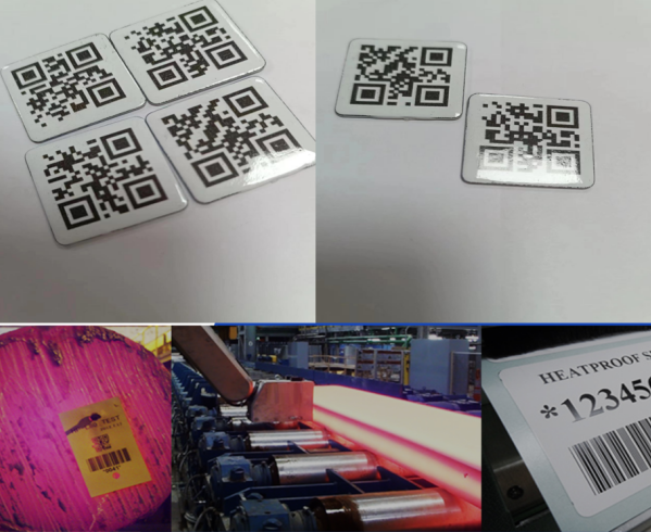 High temperature resistance custom metal asset Barcode/QR code stainless steel Label/tag