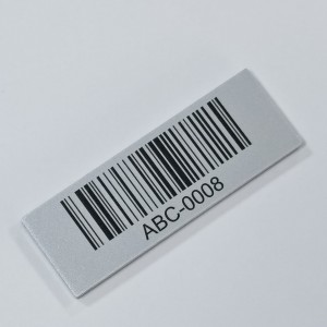 Custom  waterproof  metal  barcode  label  aluminium  barcode  asset  tag