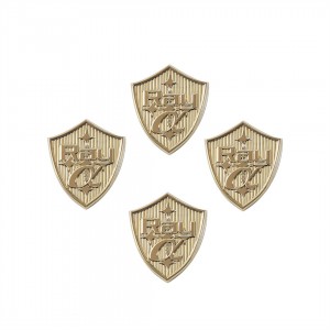 Custom engraved gold logo label 3D nickel label sticker