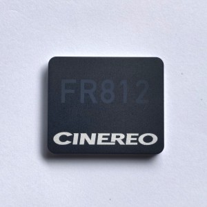 Permanent Adhesive 3D Embossing Metal Tag Diamond-cut Aluminum Metal Packaging Label