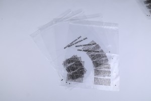 စိတ်ကြိုက်လိုဂိုကို ပြန်လည်အသုံးပြုထားသော အကြည် Ziplock ပလပ်စတစ်အိတ် Recyclable Packaging Bag