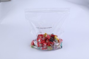 Borsa per imballaggio riciclabile con sacchetto di plastica trasparente con chiusura a zip riciclata con logo personalizzato
