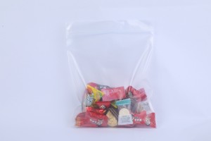 공장에서는 식품용 맞춤형 재활용 가능 투명 지퍼 인감 지플락 플라스틱 포장 가방을 제작했습니다.