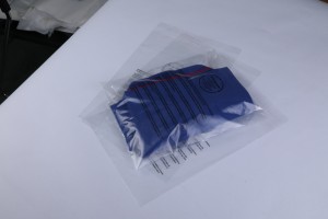 Custom recycled plastic bag GRS certified garment self-adhensive packaging bag