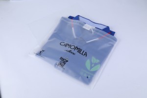 Compostable frosted plastic clothes packaging bag eco friendly self adhesive garment poly bag