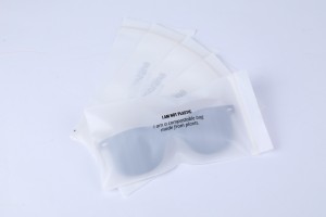 Kustom 100% Kantong Plastik Kacamata Biodegradable Ramah Lingkungan Pla Kompos Kemasan Tas Ritsleting