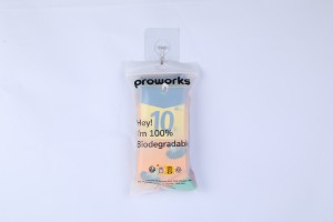 Biodegradable Poly Ziplock Bags compostable Frosted Waterproof Resealable Clothing Zipper Bags For Sock
