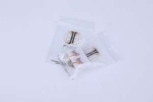 Eco-loropaken adat resealable plastik zip lock poly bag tas kemasan perhiasan daur ulang