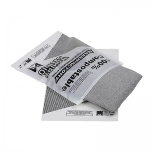 Biodegradable Reusable Plastic Ziplock Bags compostable Frosted Waterproof Resealable Clothing Zipper Bags