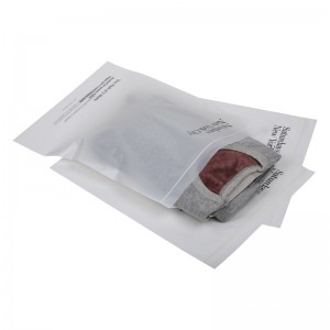 Compostable ziplock packaging bag frosted biodegradable garment zipper bag