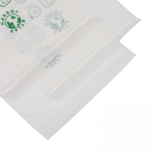 စက်ရုံ eco friendly biodegradable food ziplock bag compostable poly packaging plastic zipper bag