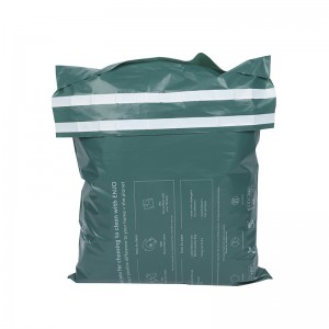 Embalagem de mala direta compostável direta da fábrica, sacola de transporte biodegradável com fitas duplas