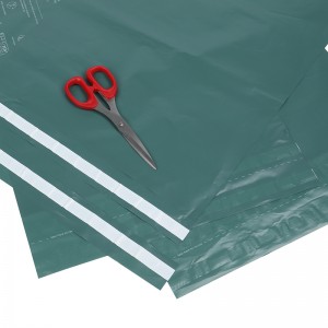 စိတ်ကြိုက်ရိုက်နှိပ်ထားသော 100% Compostable Polymailer Courier ပလပ်စတစ်အဝတ်အထည်များ ထုပ်ပိုးခြင်း Eco Poly Mailer အထည်များအတွက် ပို့ဆောင်ရေးအိတ်