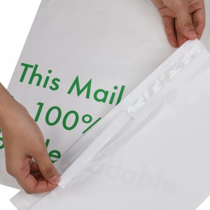 100% Compostable Custom Poly Mailer Plastic Imvilophu Isikhwama Sokuthumela I-Biodegradable Poly Mailer Izikhwama zokupakisha