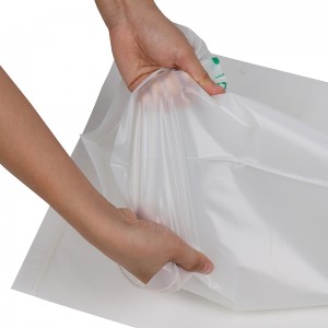 Naujas biologiškai skaidus užtrauktuku užsegamas krepšys pagal užsakymą matinis drabužių krepšys Hoodies pakuotės užtrauktuku drabužių krepšiai