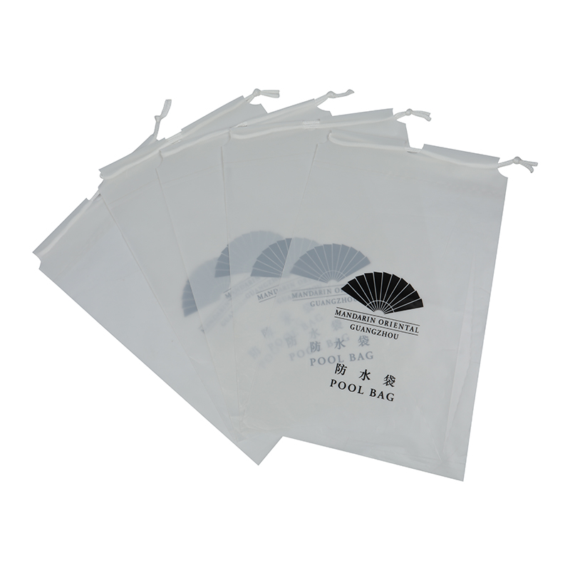 Compostable frosted custom clothes packaging bag with drawstring Featured Image