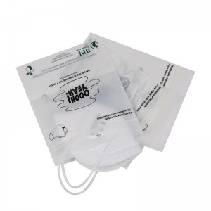 Masca cu fermoar din plastic biodegradabil machiat, personalizat, geanta de ambalare cu fermoar