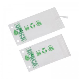 Bolsa de roupa biodegradable ecolóxica personalizada Bolsa de embalaxe autoadhesiva esmerilada