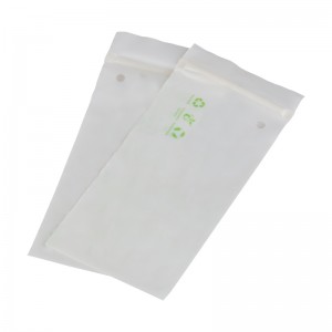 Lomiga Fa'apitoa Biodegradable Matte Zip loka Poly Zipper Frosted Plastic Packaging Bag Mo Matatioata