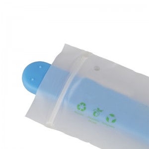 Anpassad utskrift Biologiskt nedbrytbar matt zip-lås Poly blixtlås Frostad plastförpackningspåse för glasess