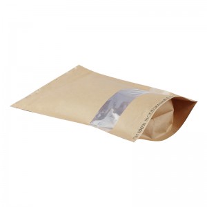 Custom na compostable stand-up ziplock pouch biodegradable food packaging bag