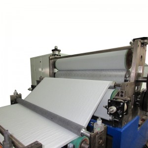 HX-1350F เครื่องม้วนและตัดกระดาษทิชชู่ม้วนจัมโบ้ขนาดเล็ก (เส้นผ่านศูนย์กลางผลิตภัณฑ์สำเร็จรูป 300 มม.)