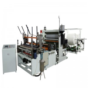 HX-1350B Glue Lamination Toilet Paper And Kitchen Towel Production Line ( Connect With Band Saw Machine For Cutting)