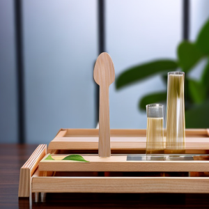 Peralatan Bambu |Set Peralatan Makan Kompos Biodegradable 100% Sekali Pakai, Sendok Bambu Sekali Pakai Alami Terbarukan Ramah Lingkungan
