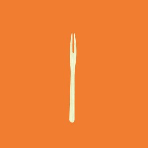 Disposable bamboo fruit fork