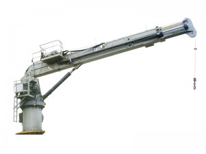 Fixed boom 3 ton telescopic deck crane on sale