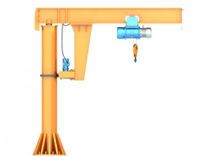 Workshop 3ton Motorized Fixed Pillar Jib Crane with Electric Hoist