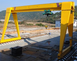 Stable and Reliable box type single beam gantry crane 8m with hoist