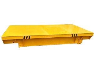 Sturdy platform electric transfer cart for container transportation