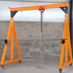 Workshop portable mobile 5t hoist gantry crane